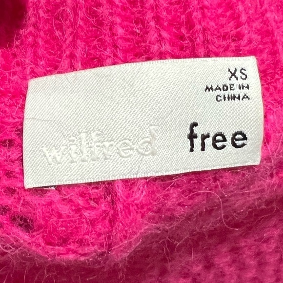 Aritzia Wilfred Free Fortune Alpaca & Mohair Fuchsia Pink Sweater - Size XS - Picture 6 of 10